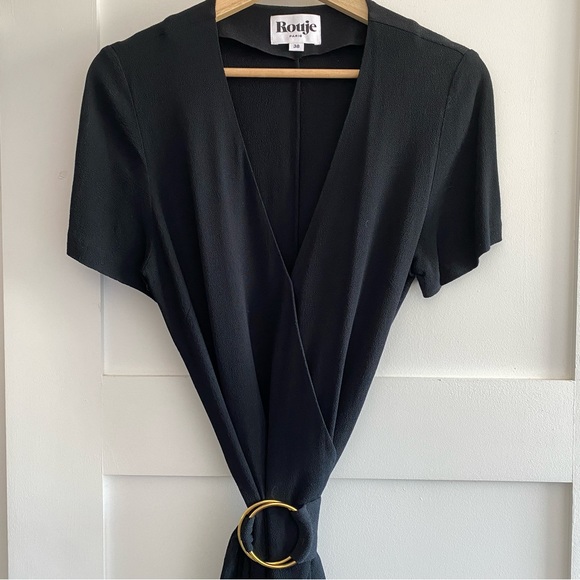 Rouje ✨Soko✨ RARE belted 70s style retro wrap dress early collection sold out - Picture 7 of 7